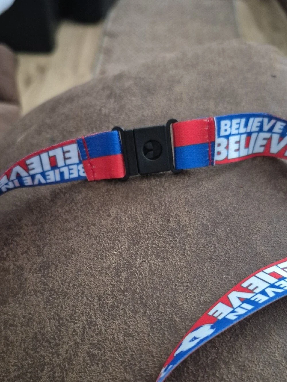 Red & Blue 'I Believe' Lanyard with Badge Holder - Ted Lasso Design